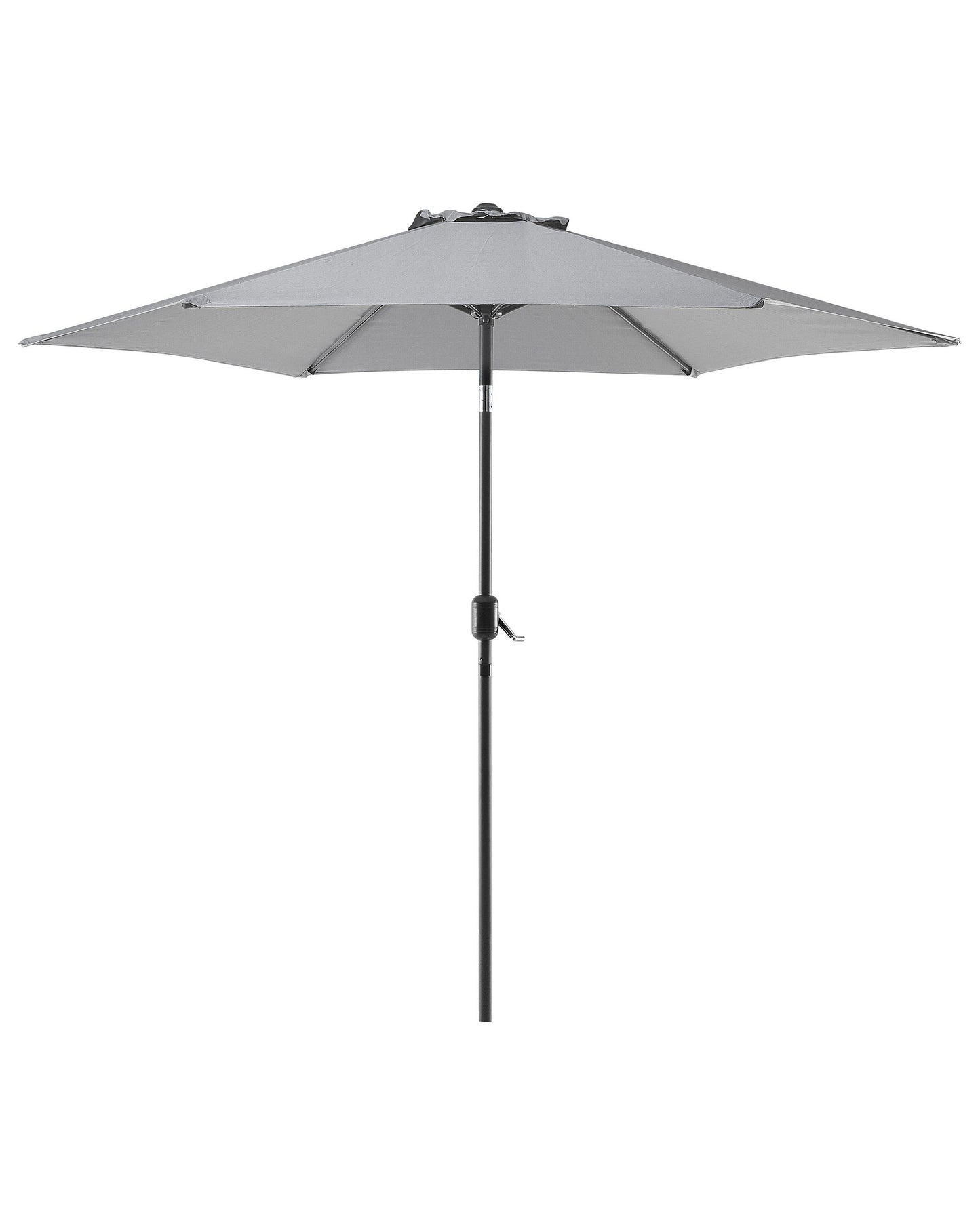 Garden Sun Parasol Grey Fabric 230cm Weather Resistant
