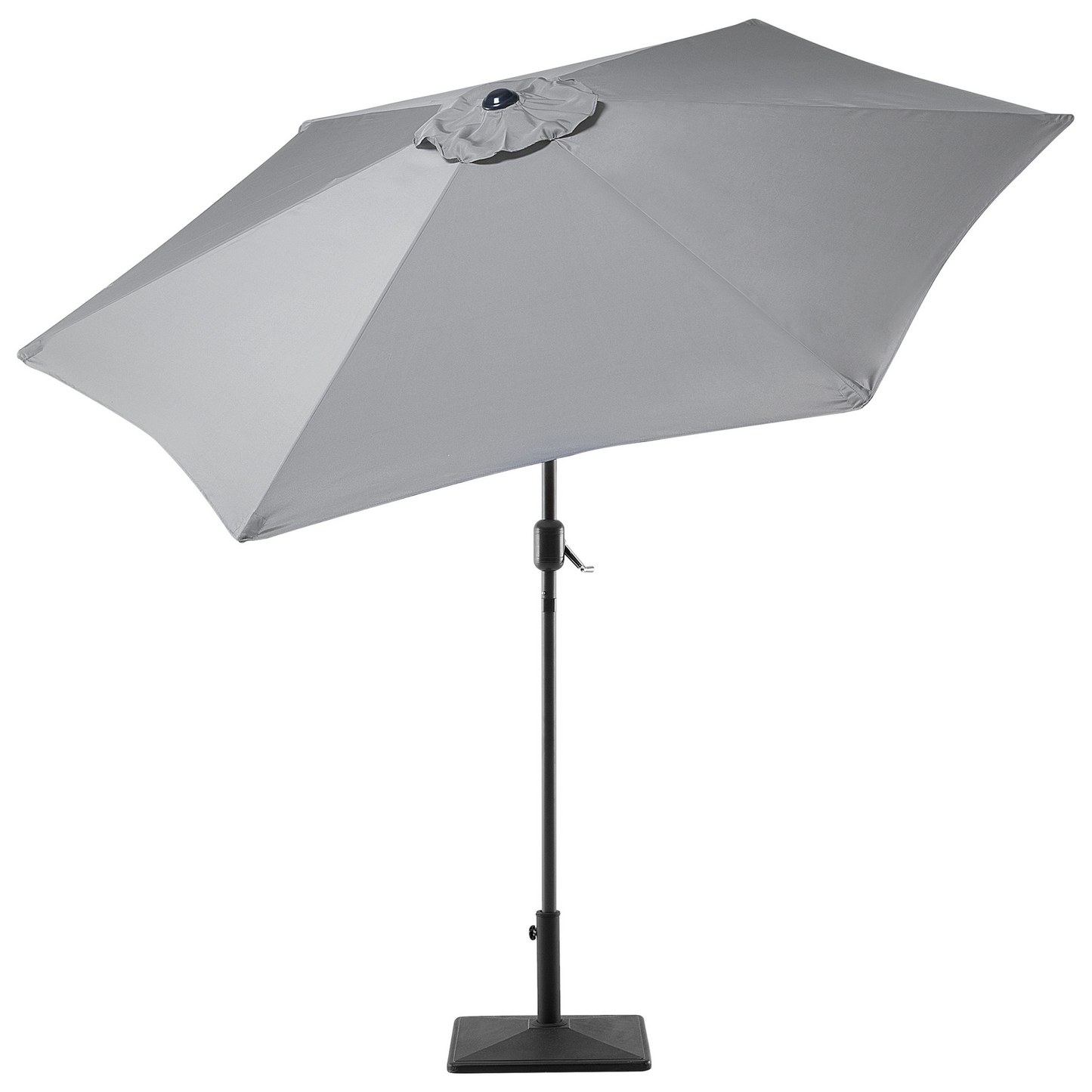 Garden Sun Parasol Grey Fabric 230cm Weather Resistant