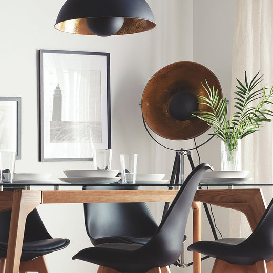 Lighting Ceiling Lamp 158cm Black Metal Pendant Industrial