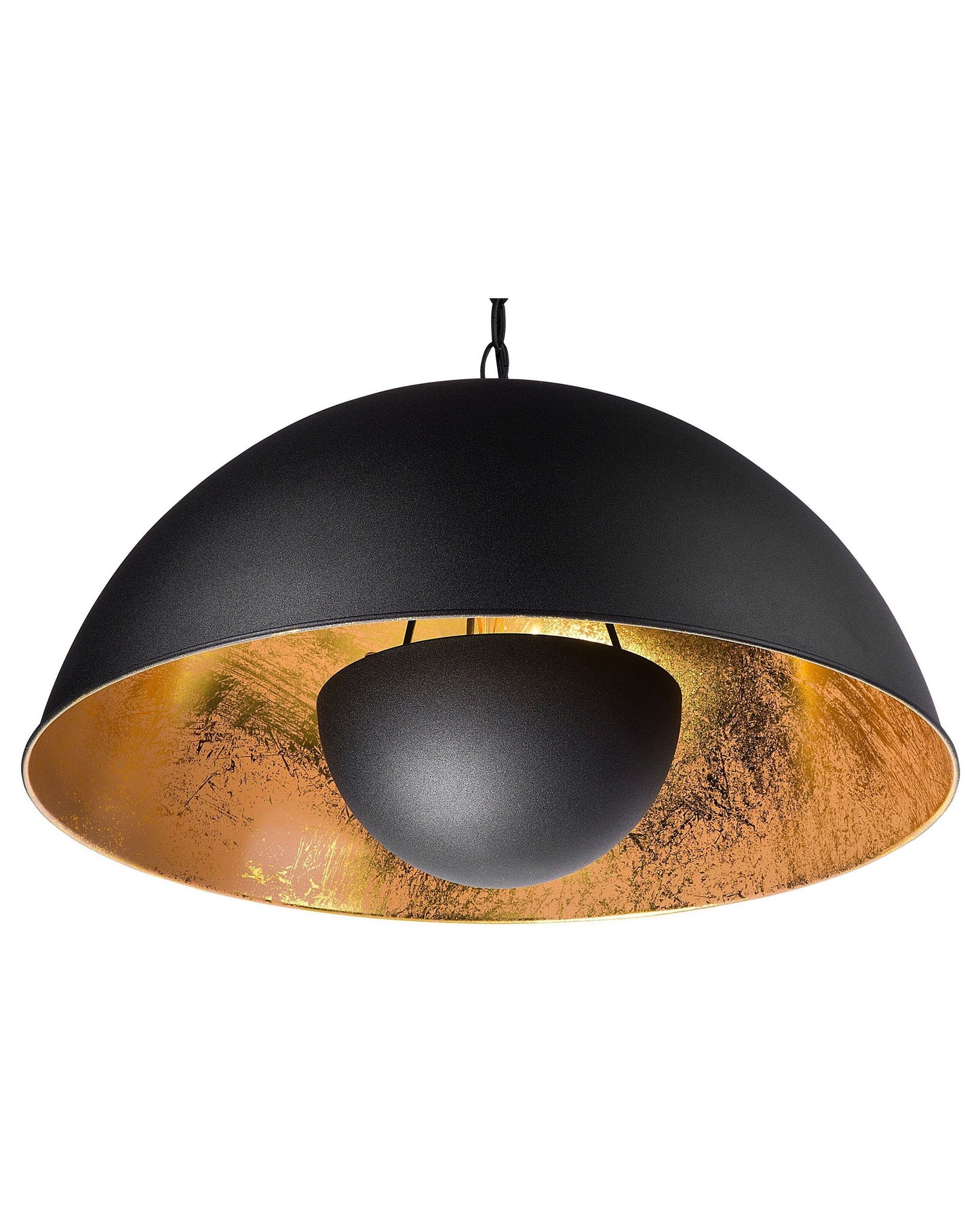 Lighting Ceiling Lamp 158cm Black Metal Pendant Industrial