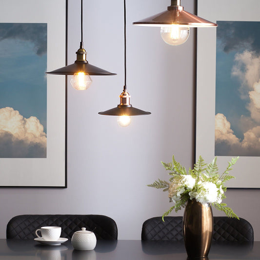 Pendant Lamp Black Metal Industrial Ceiling Light 30cm