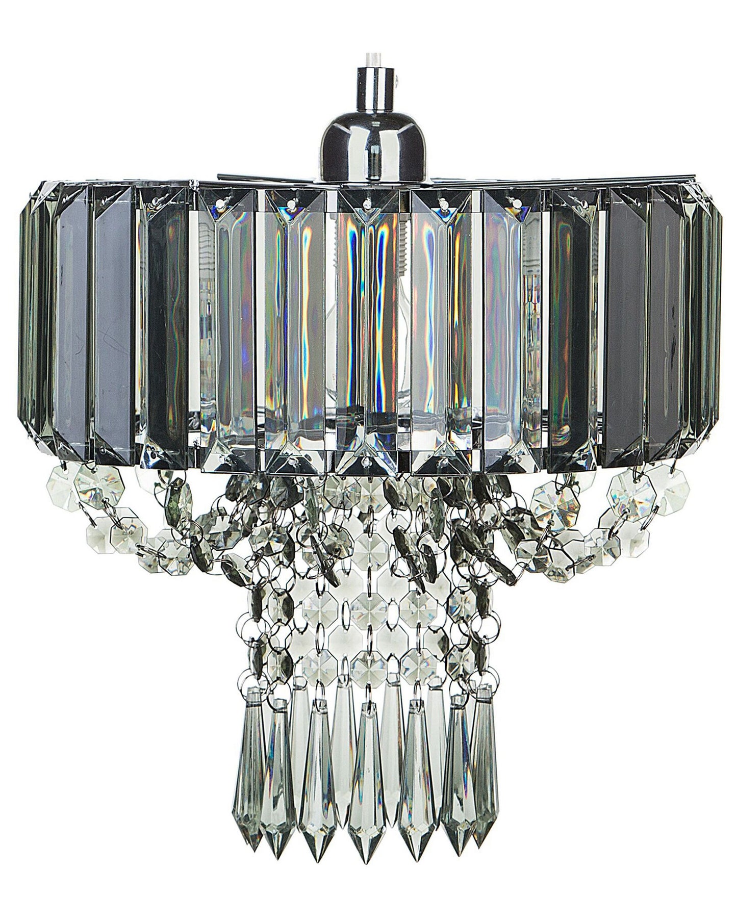 Pendant Lamp Grey Metal Acrylic Glass 83cm