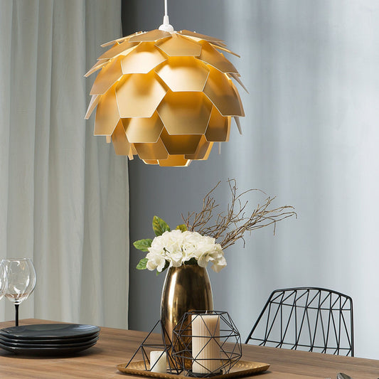 Pendant Lamp Pine Cone Shade Gold
