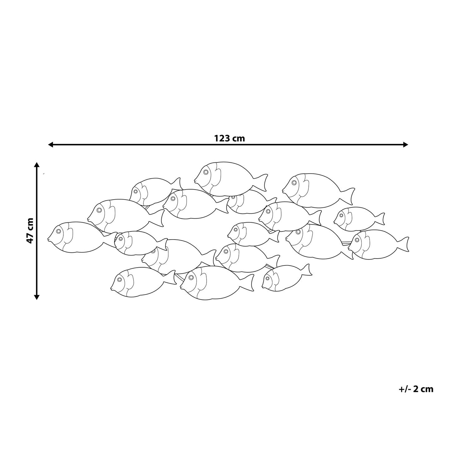 Handmade Coastal Multicolor Metal Fish Wall Art Modern Eclectic