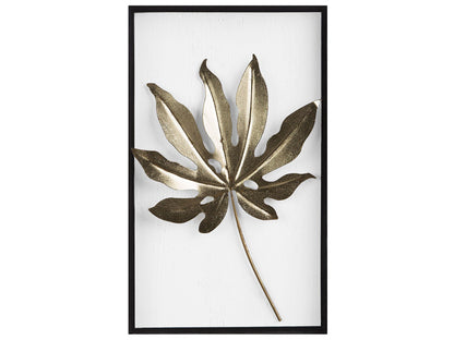 Home Gold Leaf Metal Wall Art - Modern Botanical Decor