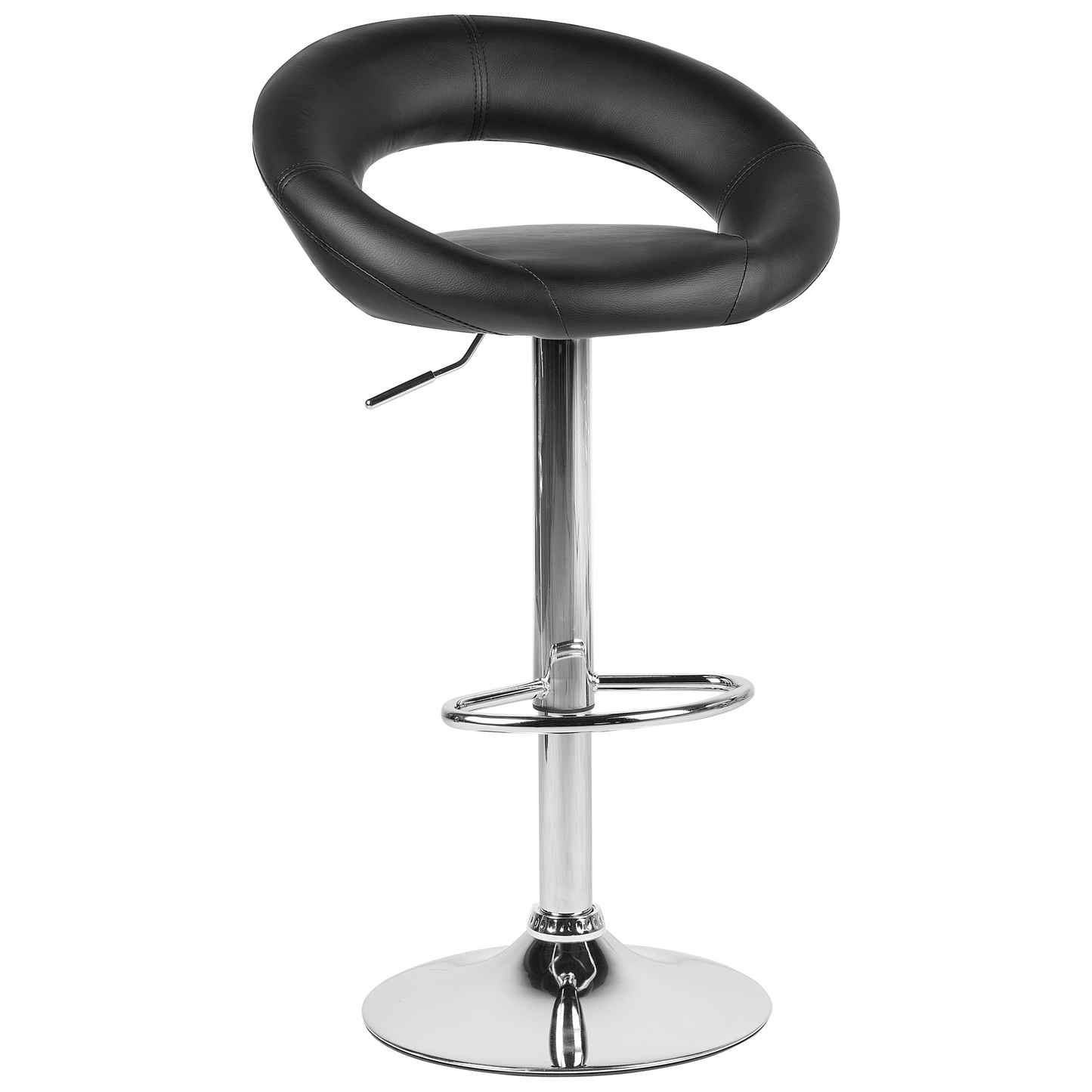 Prime Two Pack Black Faux Leather Bar Stools Swivel Height Adjustable