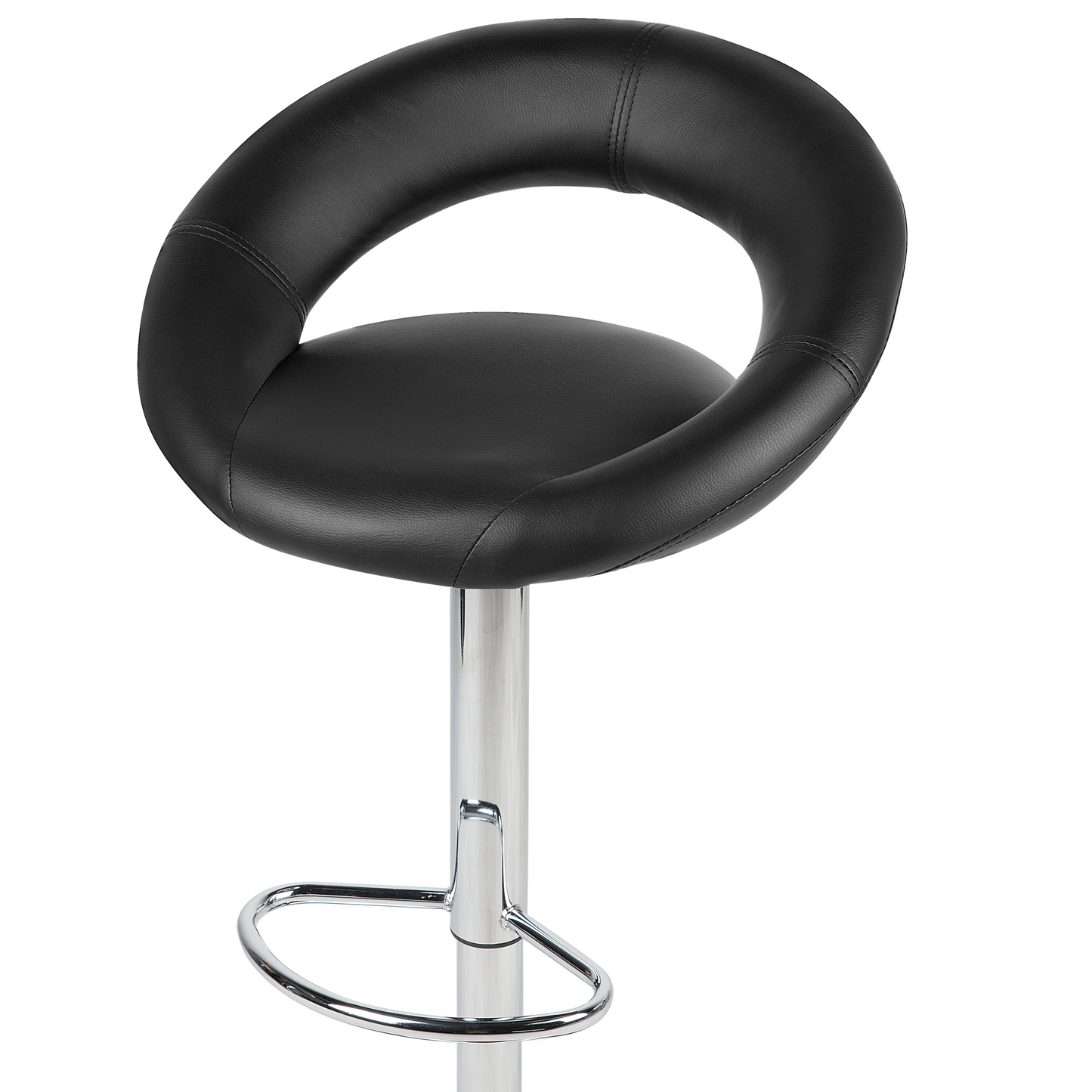 Prime Two Pack Black Faux Leather Bar Stools Swivel Height Adjustable