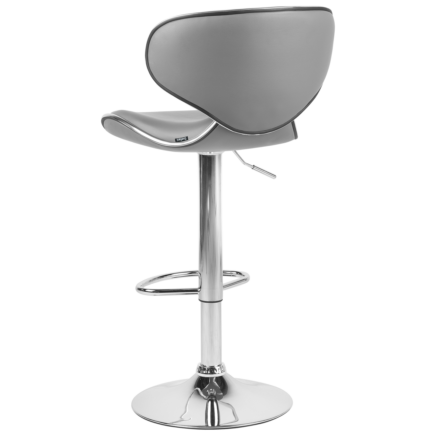 Bar Chairs 2 Grey Faux Leather Swivel Height Adjustable