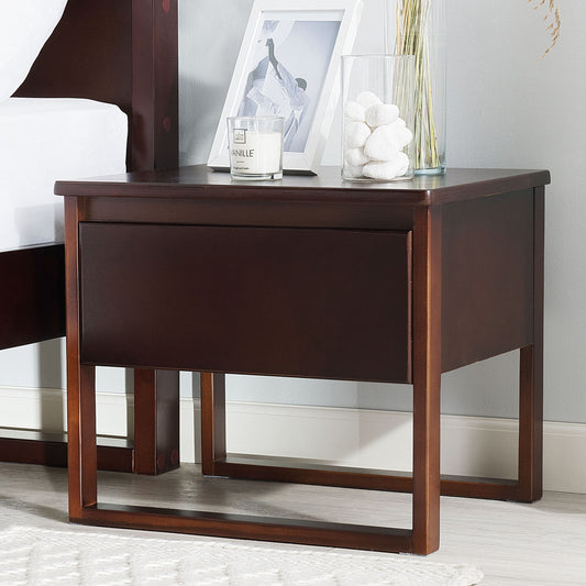 Bedside Table 50 x 41 Dark Pinewood Drawer Oiled Finish