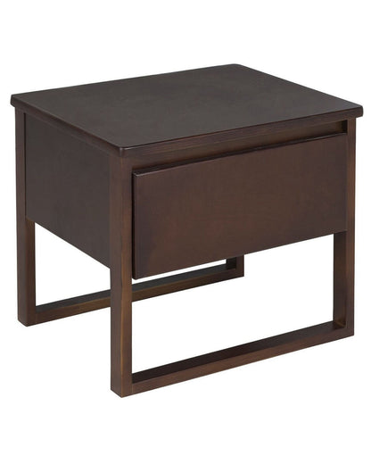 Bedside Table 50 x 41 Dark Pinewood Drawer Oiled Finish