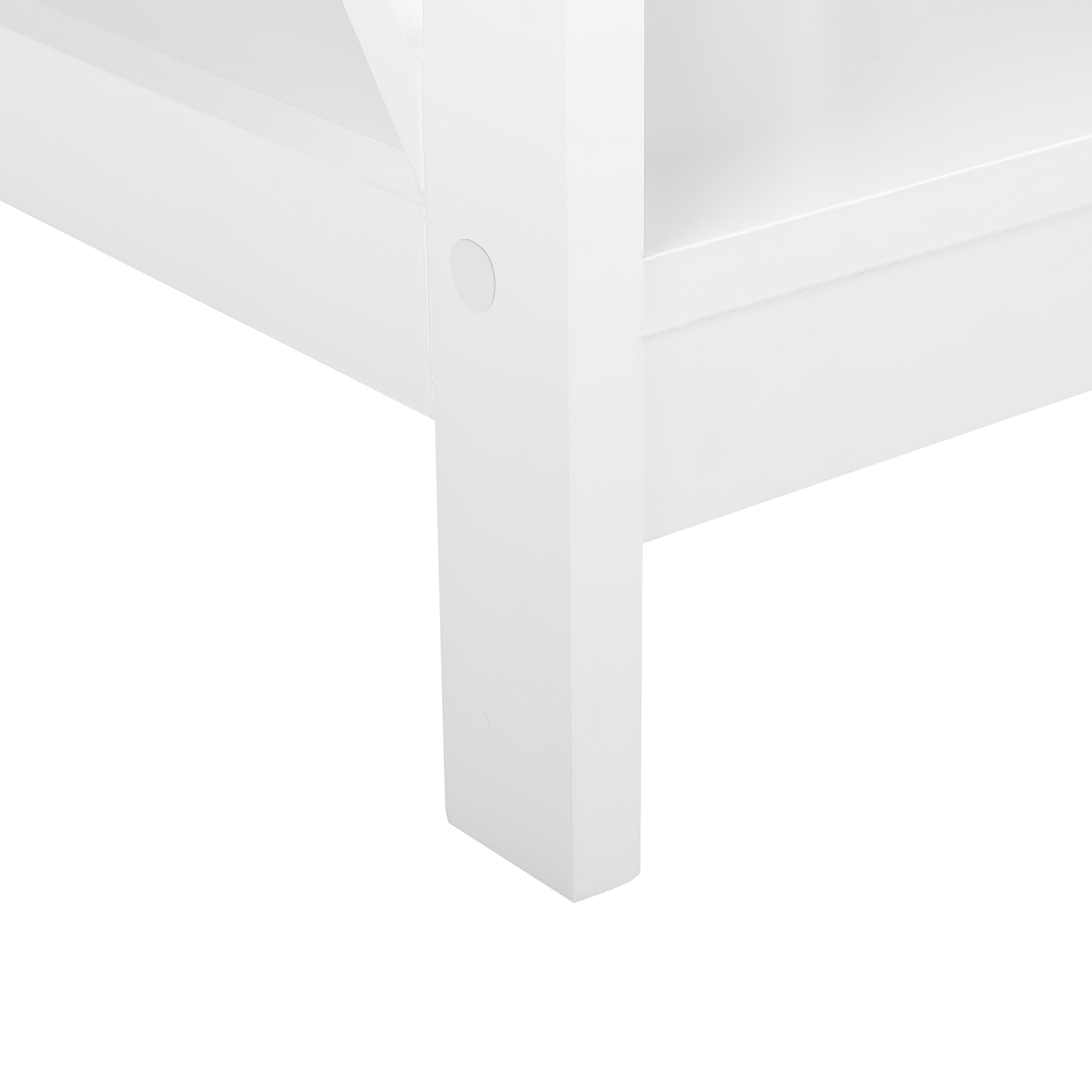 Side Table White 40 x 40 2 Tier Minimalist Scandinavian