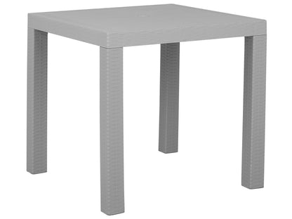 Light Grey 80 x 80cm Minimalist Garden Dining Table 4 Seater
