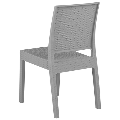 Minimalist Stackable Garden Chairs Set of 2 Grey