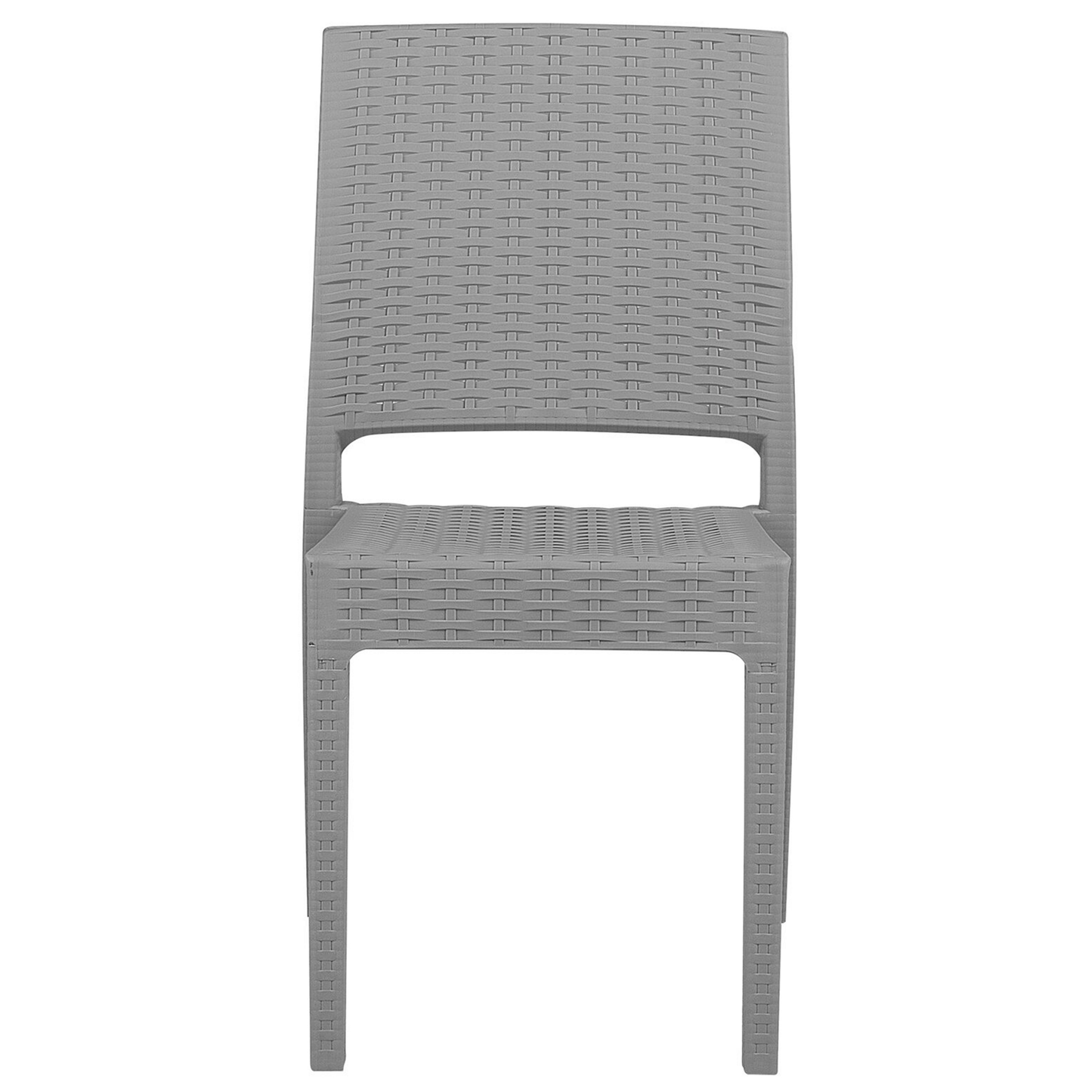 Minimalist Stackable Garden Chairs Set of 2 Grey