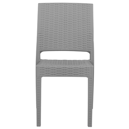 Minimalist Stackable Garden Chairs Set of 2 Grey
