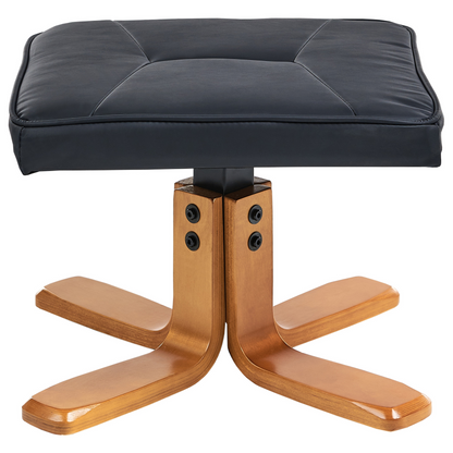 Recliner Armchair With Footrest Faux Leather Upholstery Swivel Heating Massage Function Retro Design