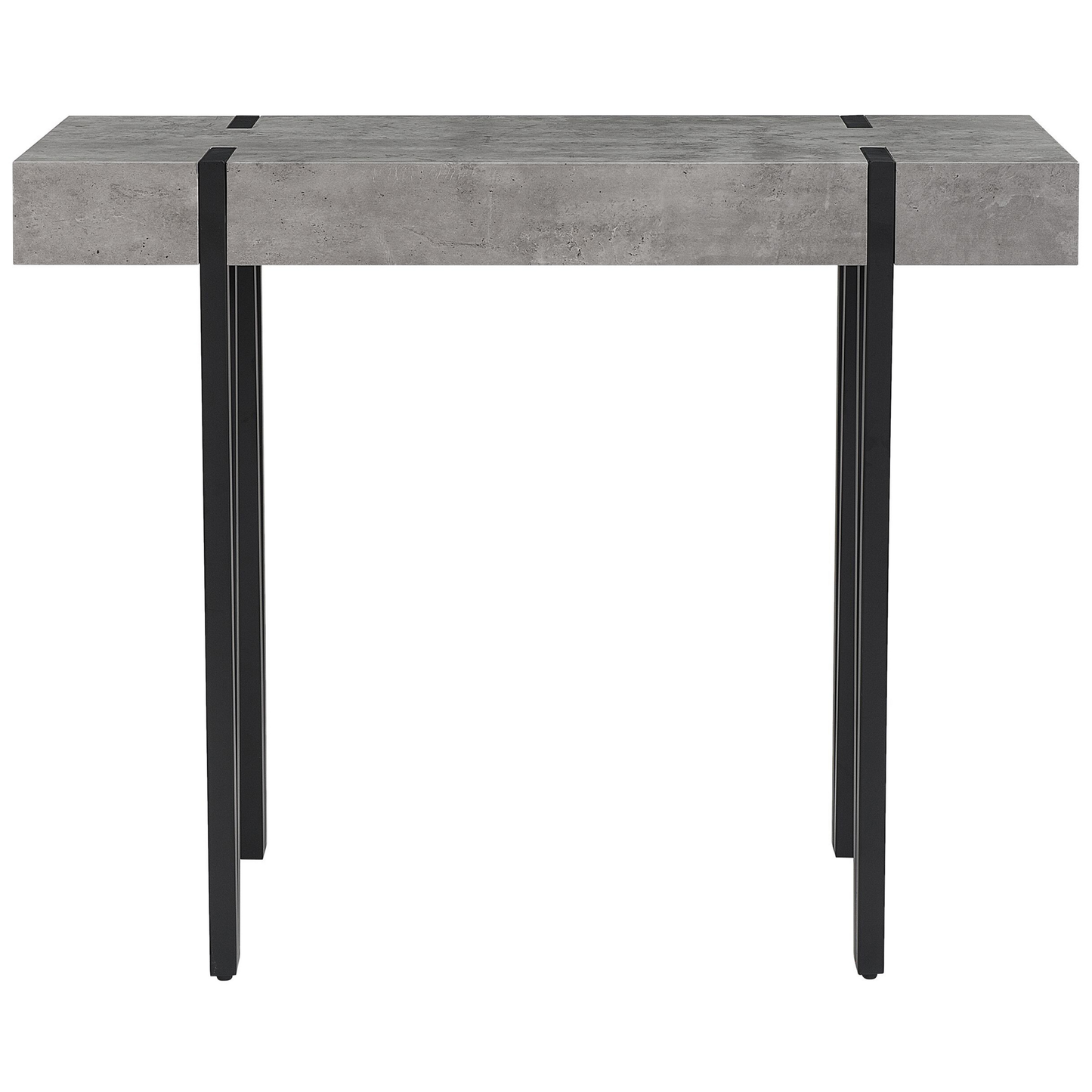 Name Console Table Light Grey Top Black Hairpin Legs 100 x 40cm