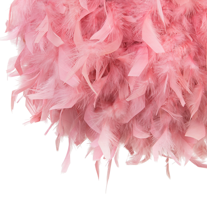 Pink Faux Fur Ball Pendant Lamp