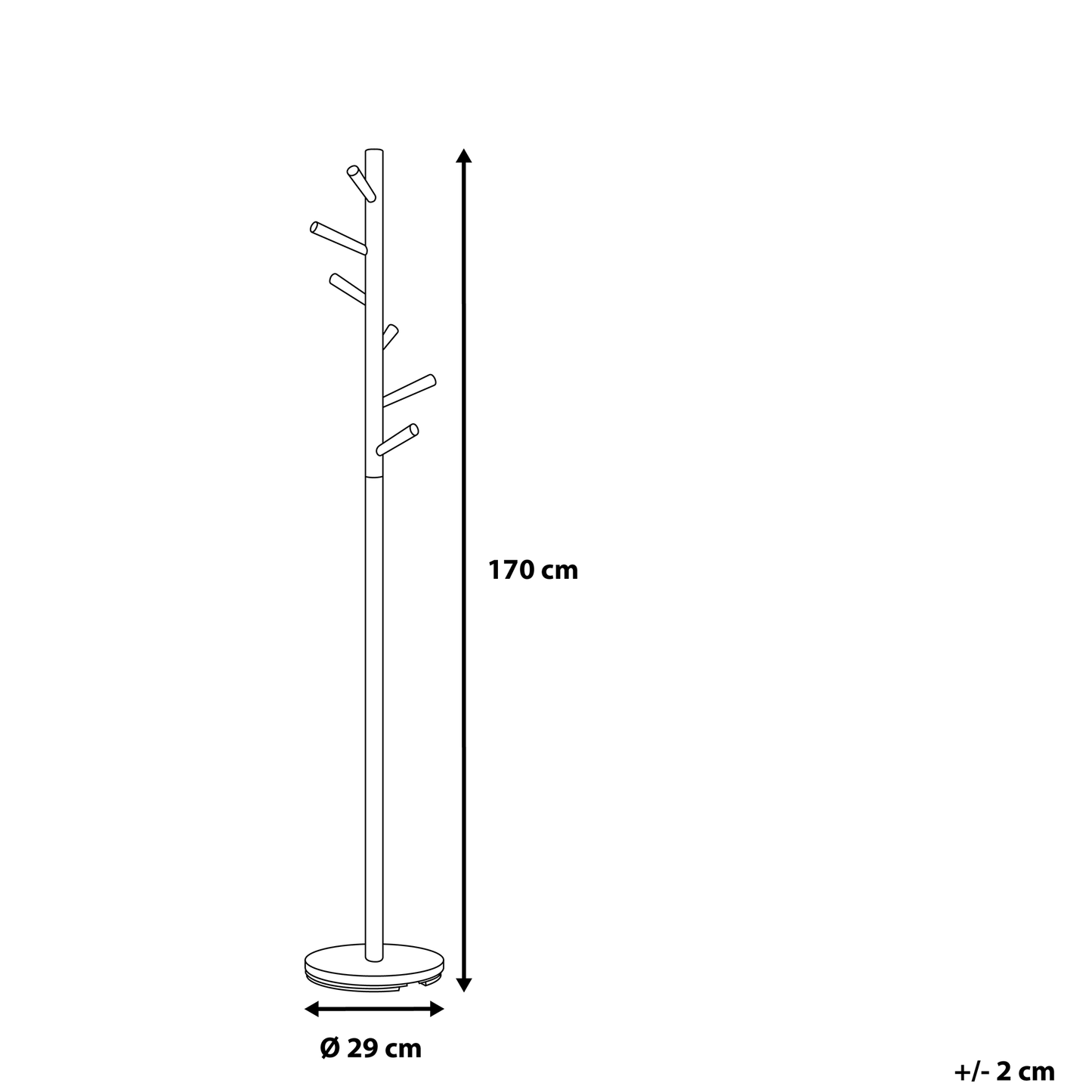 Coat Stand Light Wood Black Jacket Rack Freestanding Hallway