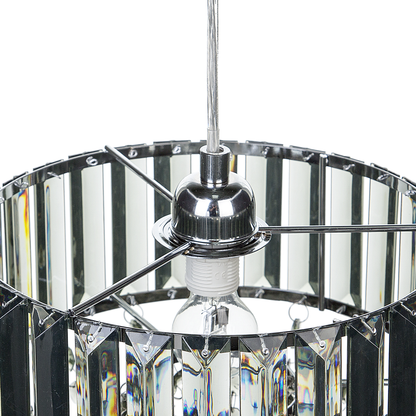 Pendant Lamp Grey Metal Acrylic Glass 83cm