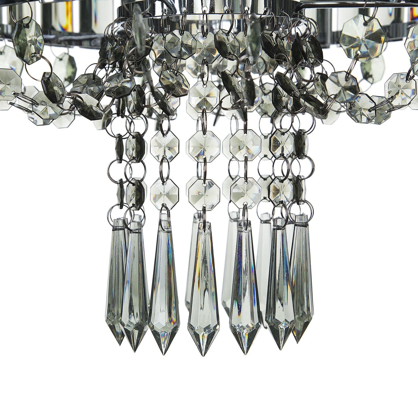 Pendant Lamp Grey Metal Acrylic Glass 83cm