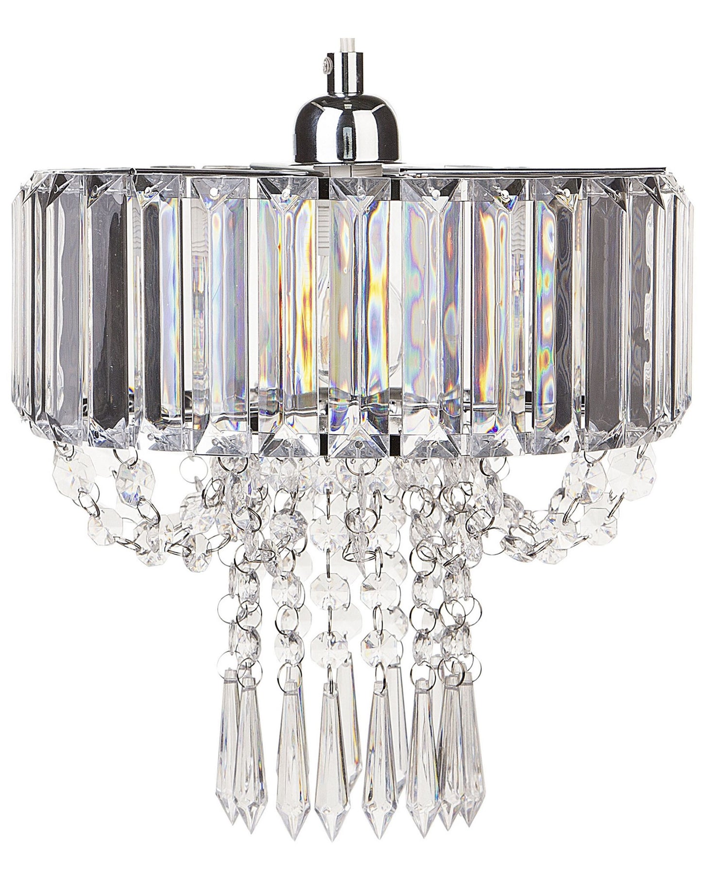 Pendant Lamp Transparent Glass 83cm Chandelier Gloss Finish