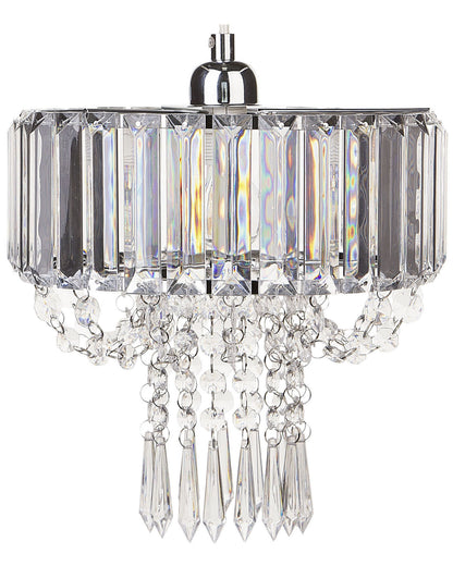 Pendant Lamp Transparent Glass 83cm Chandelier Gloss Finish