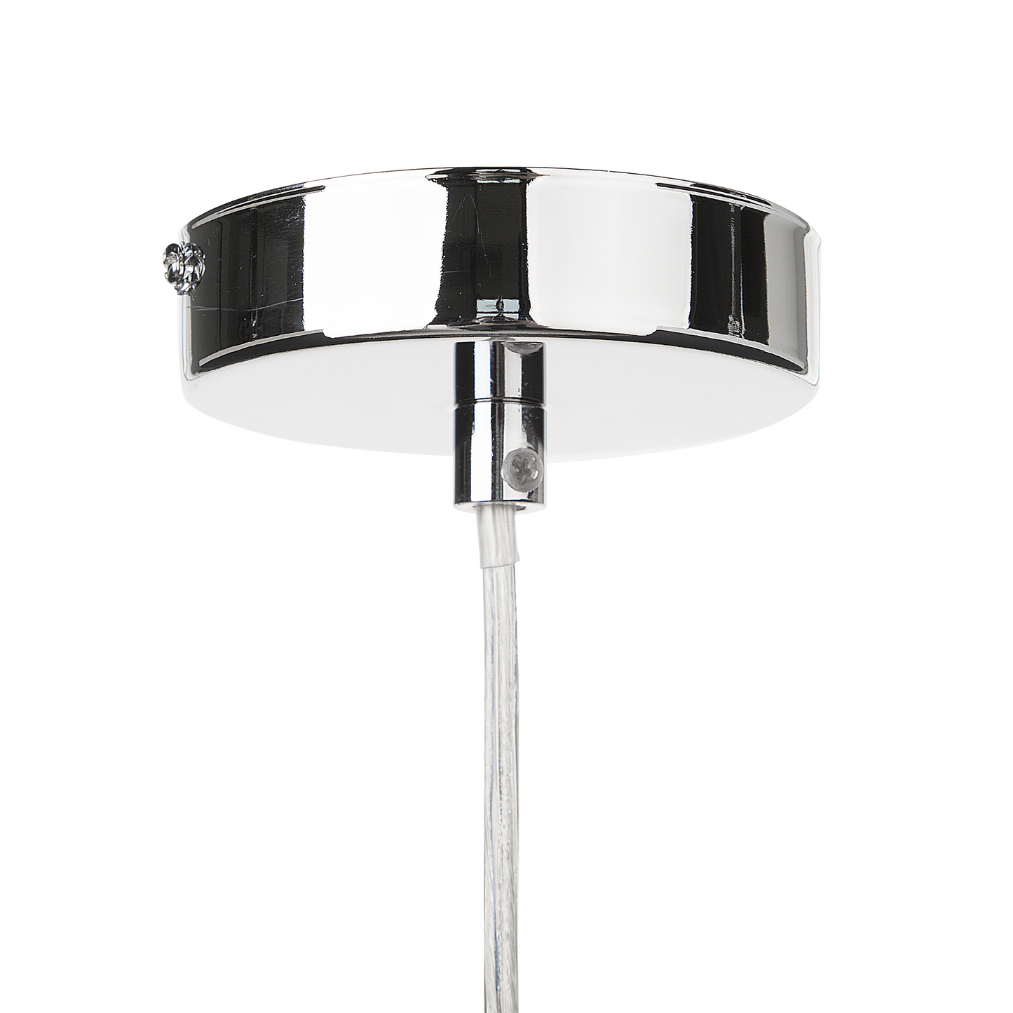 Pendant Lamp Transparent Glass 83cm Chandelier Gloss Finish
