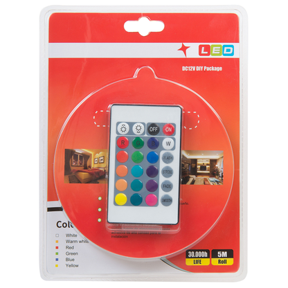 KIKORI 5m LED Strip Lights Remote Control Multicolour 16 Colours