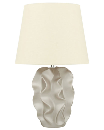 Bedside Table Lamp Gold Base Cream Shade