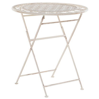 Provence Home Beige Bistro Set 2 Chairs Table Shabby Chic