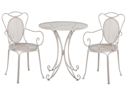 Chateau Belle Bistro Set Grey Table and 2 Chairs Shabby Chic Outdoor