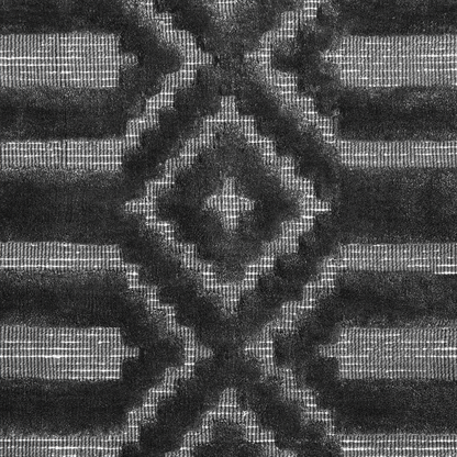 Home Grey Viscose Geometric Hand Woven Flatweave Rug 80 x 150cm For Modern Scandinavian Interiors