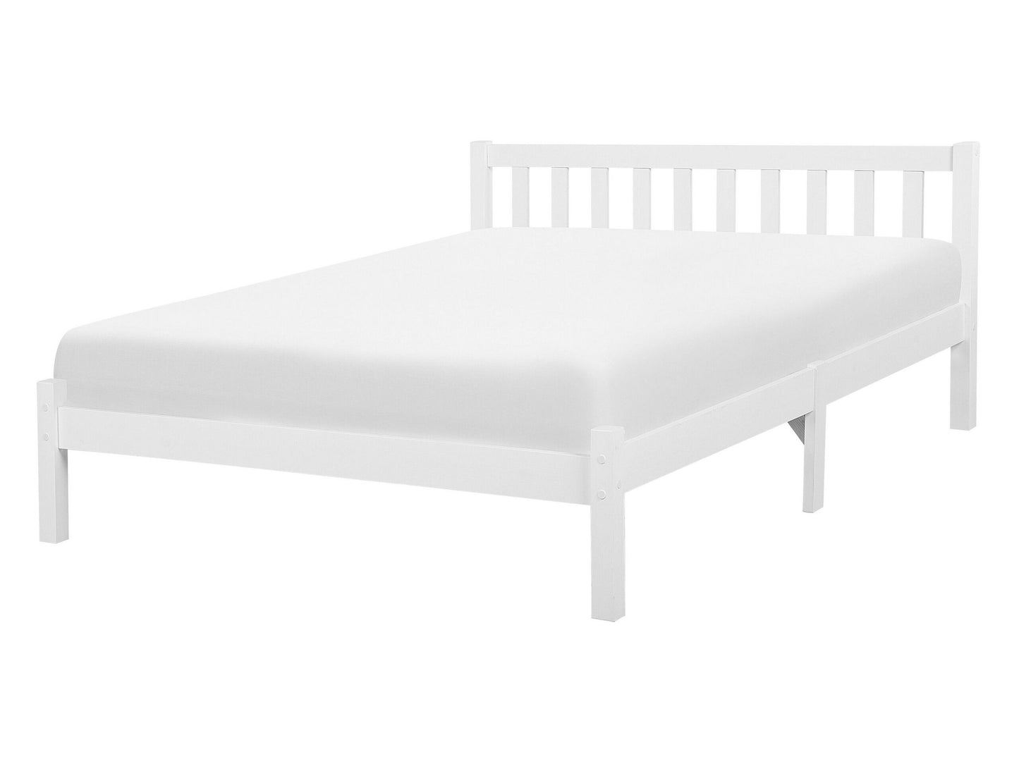 Bed Frame White Pine 140 x 200 4ft6 Slatted