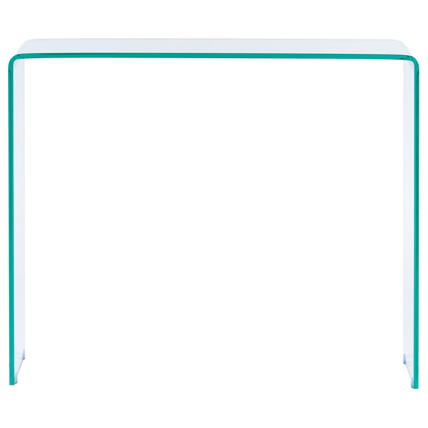 Transparent Console Table 90 X 30cm Tempered Glass Minimalist Design For Modern Interiors