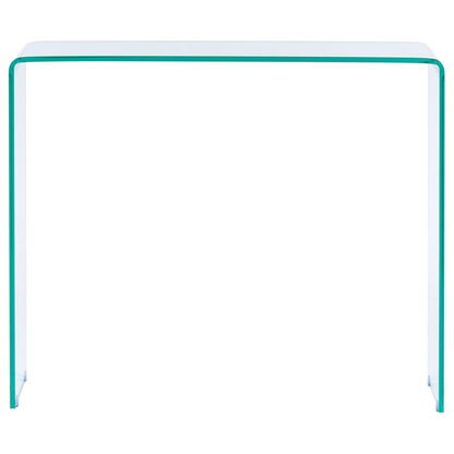 Transparent Console Table 90 X 30cm Tempered Glass Minimalist Design For Modern Interiors