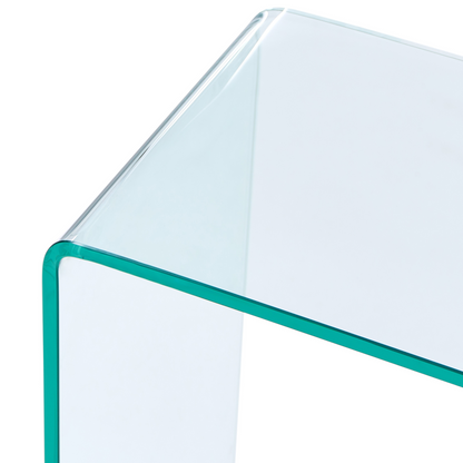Transparent Console Table 90 X 30cm Tempered Glass Minimalist Design For Modern Interiors