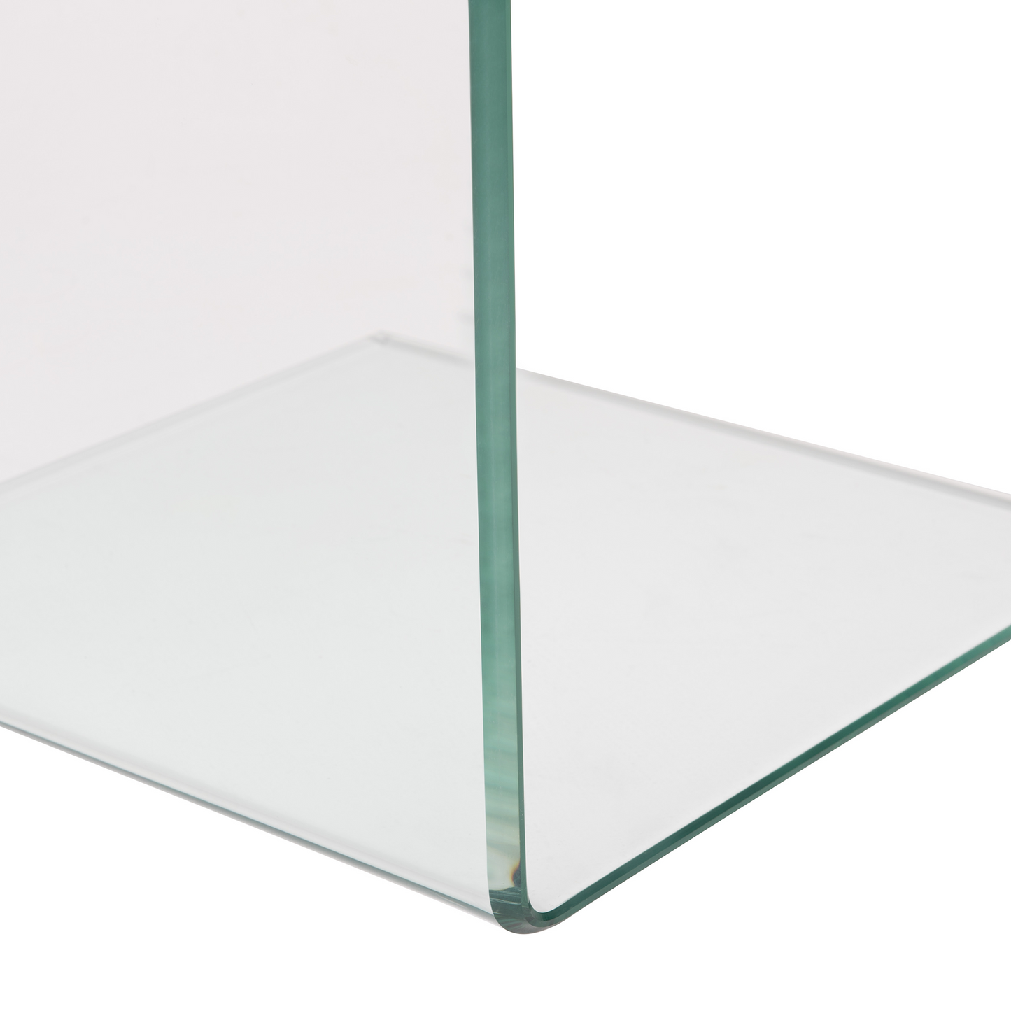Side End Table Cantilever Clear Glass 40 x 61cm