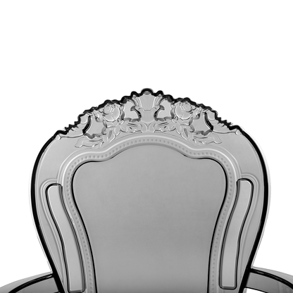 Transparent Black Acrylic Dining Chairs Stackable Set of 2