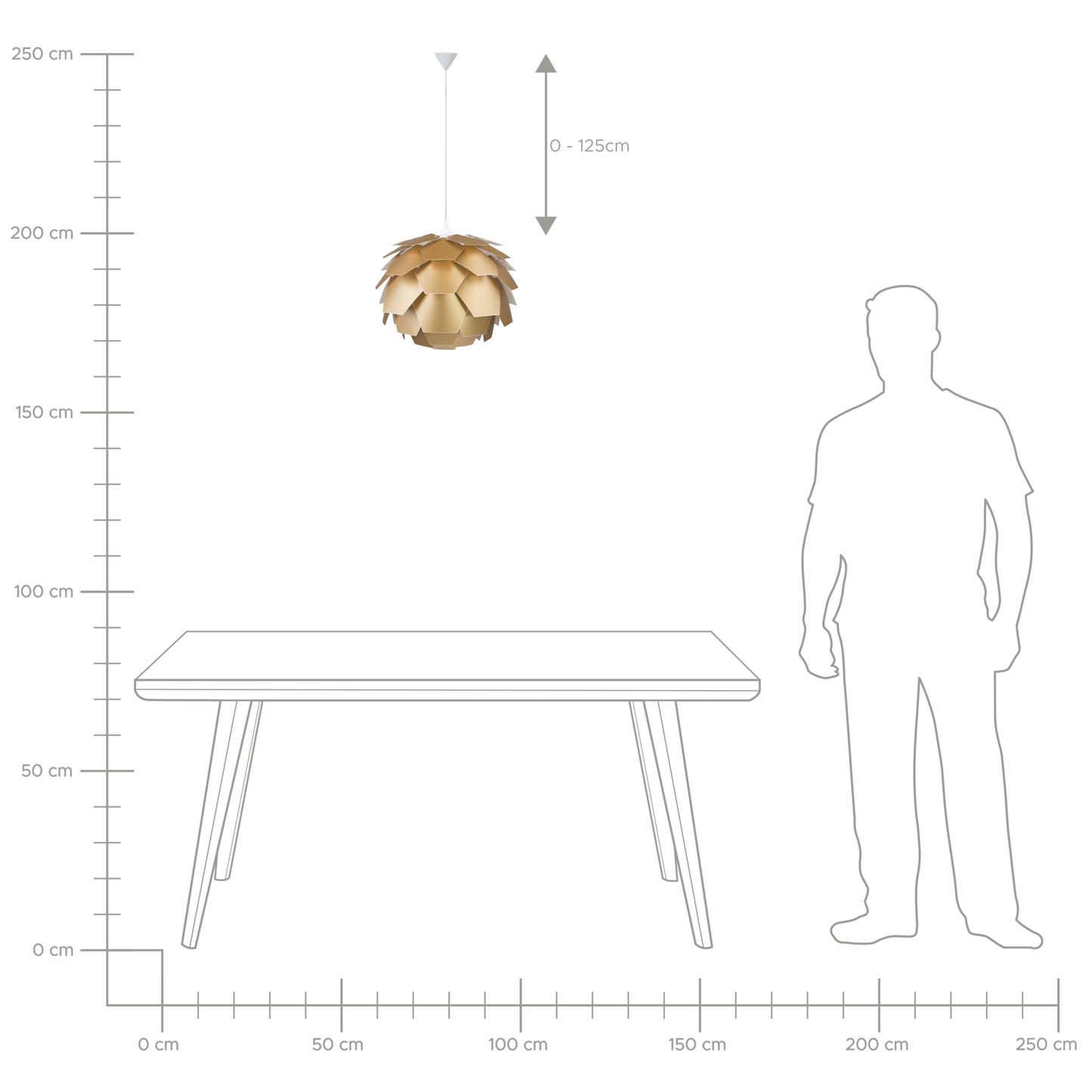 Pendant Lamp Pine Cone Shade Gold