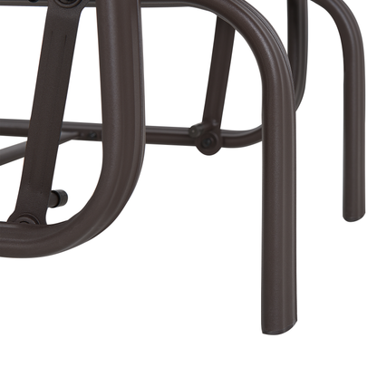 Garden Rocking Chair Brown Aluminium Frame Outdoor Rocker