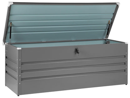 Industrial Garden Outdoor Storage Box Grey Galvanized Steel 600L