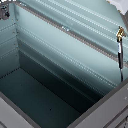 Industrial Garden Outdoor Storage Box Grey Galvanized Steel 300 L