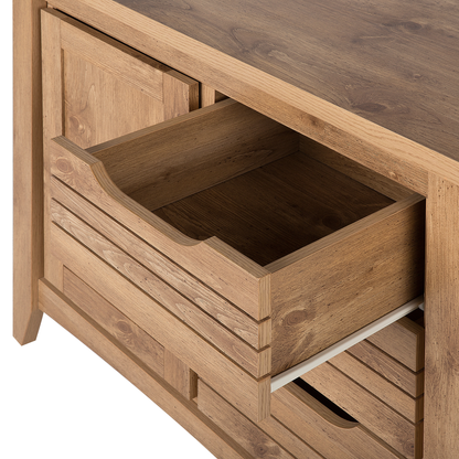 Sideboard Light Brown 80 x 99 x 43cm 3 Drawers