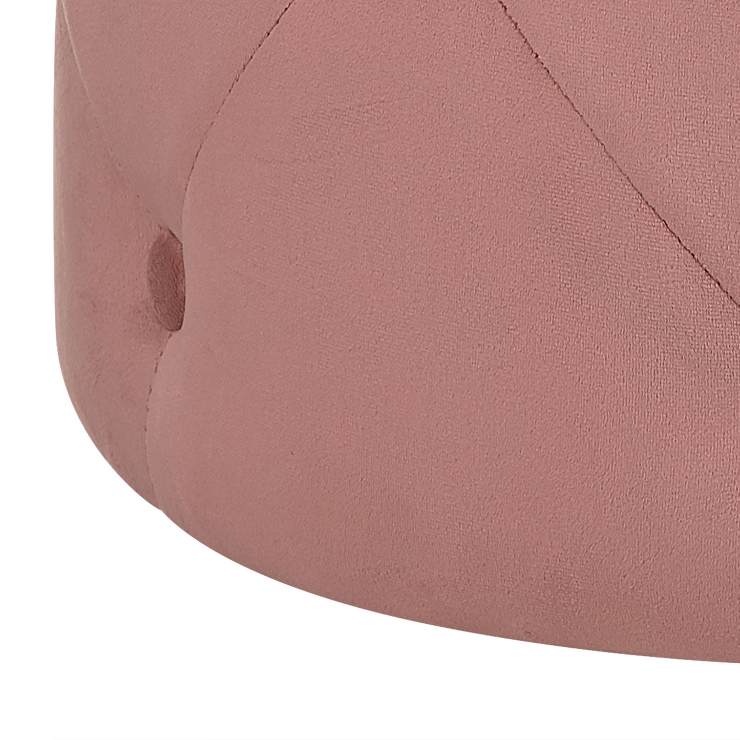 Chesterfield Velvet Round Tufted Quilted Pink Ottoman Pouffe