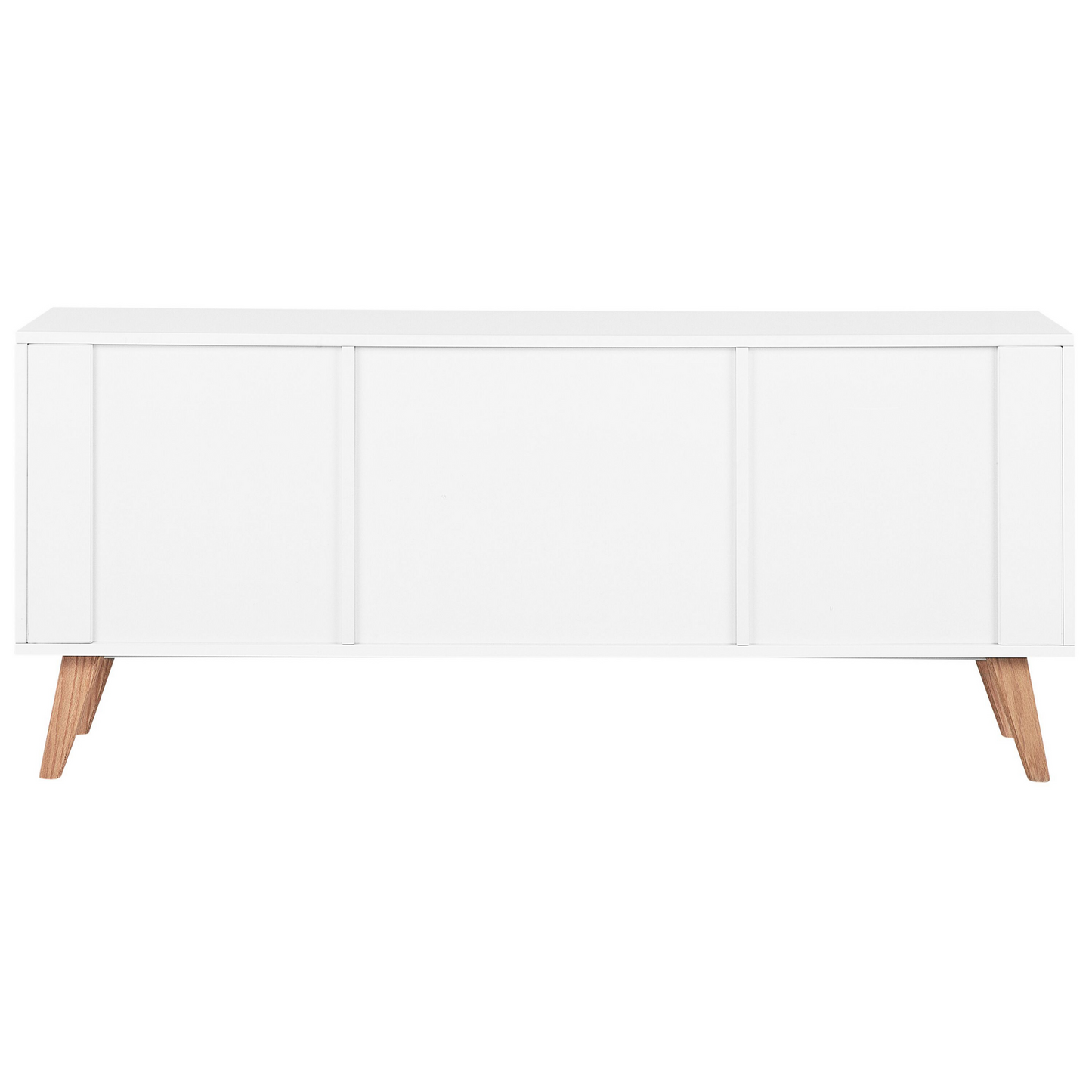 Nordic White Sideboard With Oak Legs 2 Drawers And 2 Cabinets Modern Scandinavian