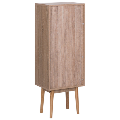 Five Drawer Chest Light Brown White Grey Scandinavian Design