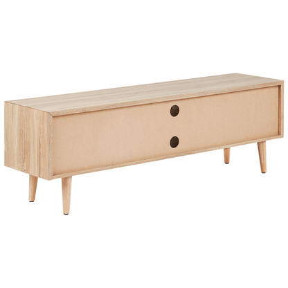 TV Stand Light Brown For 70 Inch TV With 2 Cabinets