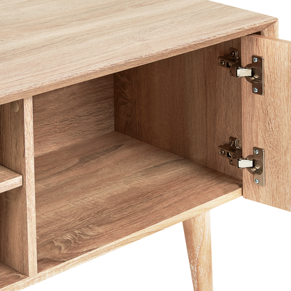 TV Stand Light Brown For 70 Inch TV With 2 Cabinets