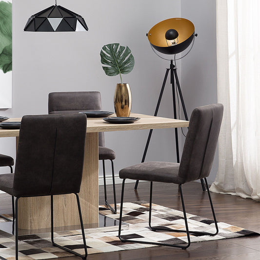 Floor Lamp Black and Gold 170cm Tripod Base with Adjustable Open Shade Industrial
